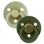 Suzeta din latex 0-6 luni 2-Pack Sage/Green Hunter Bibs — изображение 3