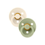 Suzeta din latex 0-6 luni 2-Pack Sage/Ivory Bibs — изображение 3