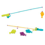 Set de joaca Pescuitul Magnetic S2 cu 2 undite si 4 figurine pesti Battat (in plasa)