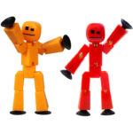 Set de joaca Studiou cu 2 figurine robot cu ventuze Stikbot