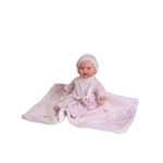Papusa bebe interactiva KIKA in patura roz 27cm Antonio Juan — изображение 3