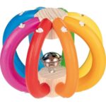 Jucarie din lemn - Mingea Zornaitoare curcubeu GOKI