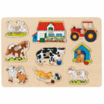 puzzle de ridicare -Ferma I (30 x 21 x 2.4 cm) GOKI