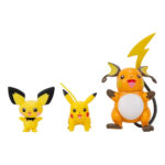 Set 3 Figurine Select Evolution Pichu, Pikachu, Raichu POKEMON JAZWARES — изображение 2