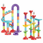 Joc Pista Marble Track mica cu bile in asortiment, 45/50 piese JOHNTOY - imagine 2
