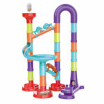 Joc Pista Marble Track mica cu bile in asortiment, 45/50 piese JOHNTOY - imagine 4