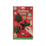 Set creativ de razuit 9 ornamente de Craciun, sabloane si instrument, 26x16 cm GRAFIX