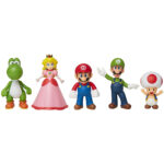 Set 5 Figurine 6,5 cm SUPER MARIO JAKKS - imagine 2