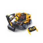 Set de constructie Excavator pe roti cu telecomanda, 353 elem. SLUBAN - imagine 2