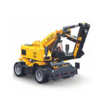 Set de constructie Excavator pe roti cu telecomanda, 353 elem. SLUBAN - imagine 3