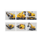 Set de constructie Excavator pe roti cu telecomanda, 353 elem. SLUBAN - imagine 5