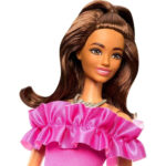 Papusa Barbie Fashionista Bruneta in rochie fucsie MATTEL — изображение 2