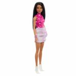 Papusa Barbie Fashionista Bruneta in maiou cu stelute MATTEL