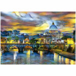 Puzzle - 1500 St. Peter`S Basilica And The St. Angelo Bridge, EDUCA — изображение 2