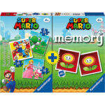 Set 3 puzzle-uri + joc memorie Super Mario, 25/36/49 piese RAVENSBURGER
