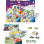 Set 3 puzzle-uri + joc memorie Disney Princess, 25/36/49 piese RAVENSBURGER