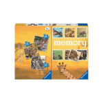 Set 3 puzzle-uri + joc memorie Savana 25/36/49 piese RAVENSBURGER