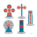 Set 5 tinte Target Challenge NERF JAZWARES — изображение 2