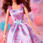 Papusa Barbie de colectie Birthday Wishes in rochie liliac MATTEL - imagine 3