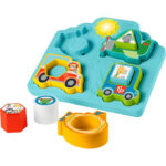 Jucarie de sortare forme si sunete vehicul cu muzica si lumini Fisher-Price MATTEL