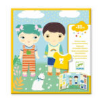 Planse cu abtibilduri repozitionabile Invatam sa ne imbracam Djeco