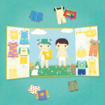 Planse cu abtibilduri repozitionabile Invatam sa ne imbracam Djeco — изображение 3