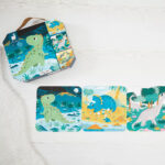 4 Puzzle Dinozauri 6-9-12-16 piese Janod — изображение 3