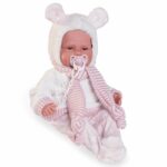 Papusa Babydoo interactiva in salopeta pufoasa 50 cm Antonio Juan