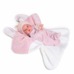 Papusa bebe interactiva Petit in solopeta roz cu vulpe si patura 27cm Antonio Juan — изображение 2