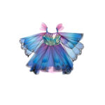 Rochie fluture siinaripata, albastru / violet, marimea 3-4 Great Pretenders - imagine 3