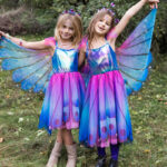 Rochie fluture siinaripata, albastru / violet, marimea 3-4 Great Pretenders - imagine 4