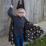 Pelerina si palarie Rev. Vrajitor, negru, marimea 4-6 Great Pretenders - imagine 2