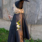 Pelerina si palarie Rev. Vrajitor, negru, marimea 4-6 Great Pretenders - imagine 3