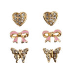 Cercei Dazzle Studded Earrings, 3 Sets Great Pretenders