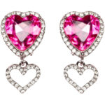 Cercei Heart Jewel Clip On Earrings Great Pretenders
