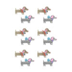 Agrafa de par Dachshund Hairclip, 2 styles assorted Great Pretenders - imagine 2