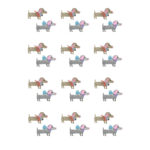 Agrafa de par Dachshund Hairclip, 2 styles assorted Great Pretenders - imagine 3
