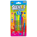 Set 5 pixuri cu gel aromate Neon, diverse culori, Scentos