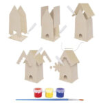 Set creatie Mini casuta pentru pasare din lemn Grafix — изображение 4