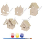 Set creatie Mini casuta pentru pasare din lemn Grafix — изображение 5