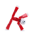 Figurina robot cu ventuze rosu-alb Stikbot - imagine 4