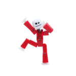 Figurina robot cu ventuze rosu-alb Stikbot - imagine 2