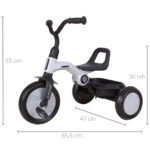 Tricicleta pliabila cu maner Ant + LightGrey (gri) Qplay - imagine 4