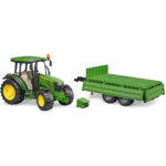 Tractor John Deere 5115M cu remorca - Bruder — изображение 3