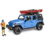 Jeep Wrangler Rubicon Unlimited cu caiac Bruder