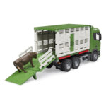 Transportor de animale Scania cu figura de vaca Bruder - imagine 4