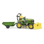 Tractor de gradina John Deere X949, cu figurina Bruder