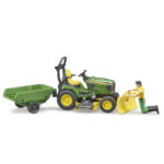 Tractor de gradina John Deere X949, cu figurina Bruder - imagine 4