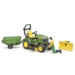Tractor de gradina John Deere X949, cu figurina Bruder - imagine 5