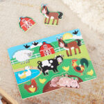 Puzzle din lemn - Animale domestice, 8 buc Melissa and Doug - imagine 4